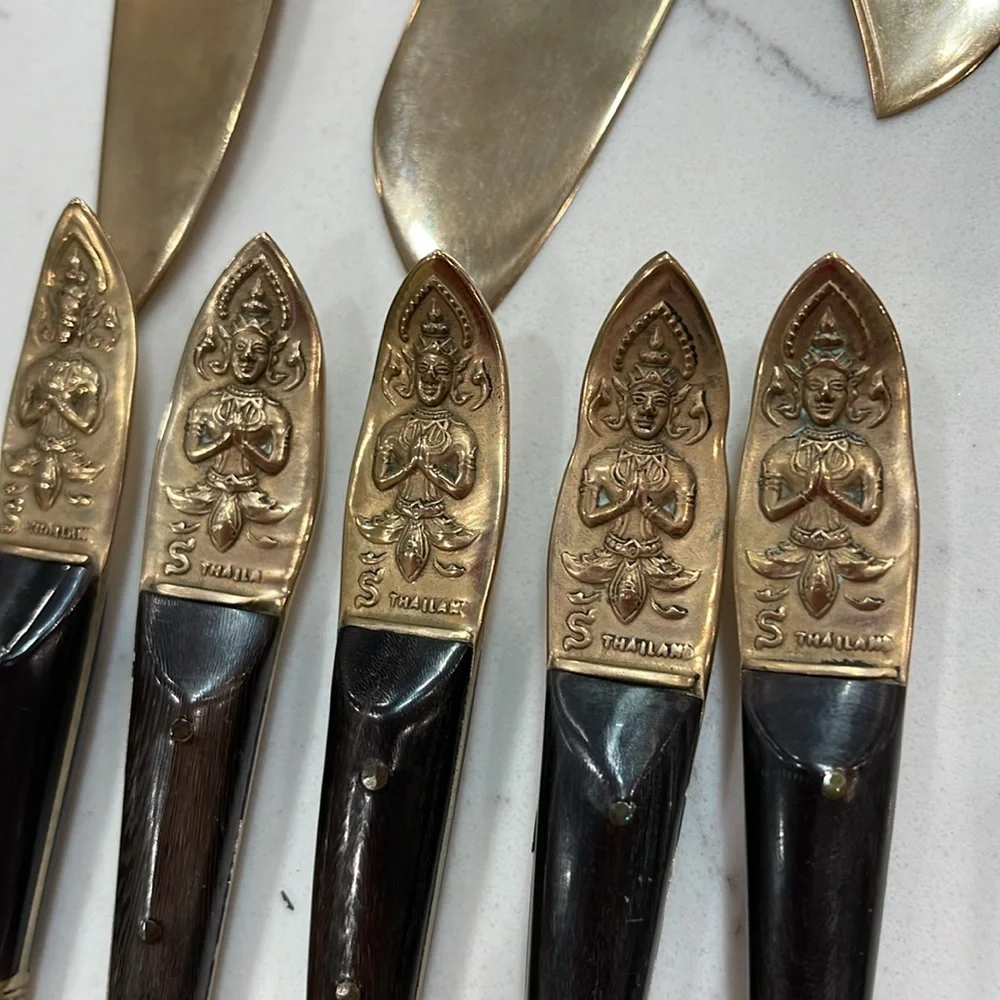 Vintage PCL SIAM Brass Wood BUDDHA 71 pieces